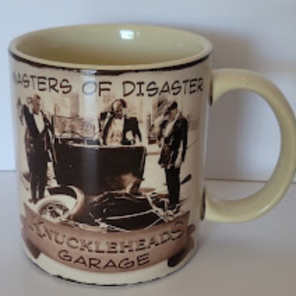 Three Stooges "Masters of Disaster Knucklehead Garage" Coffee Mug - Picture 2 of 4